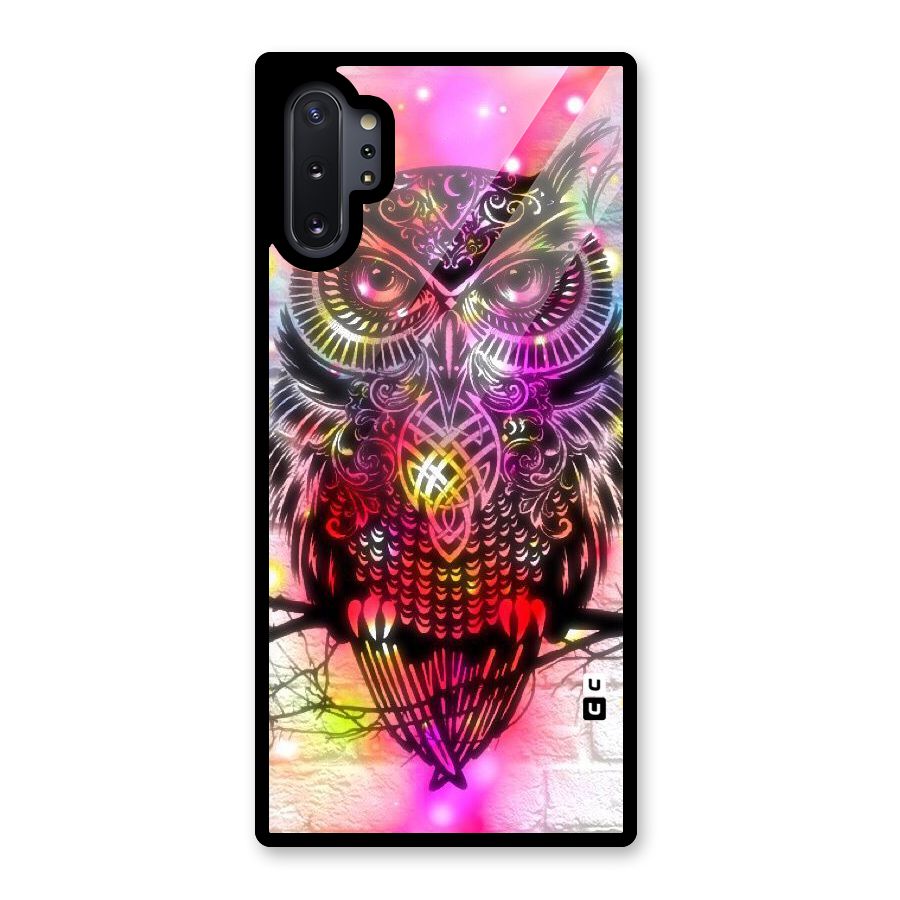 Colourful Owl Glass Back Case for Galaxy Note 10 Plus