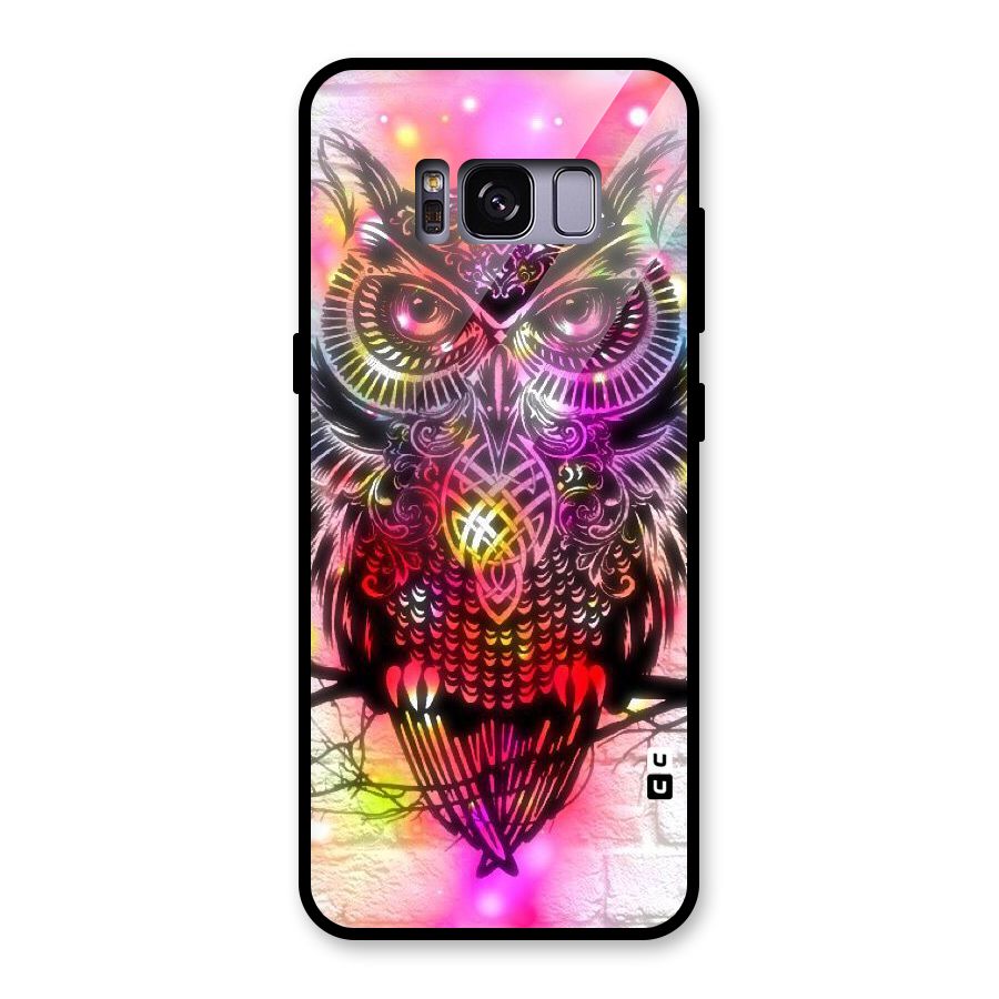 Colourful Owl Glass Back Case for Galaxy S8