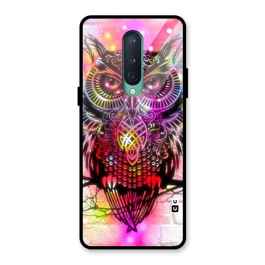 Colourful Owl Glass Back Case for OnePlus 8