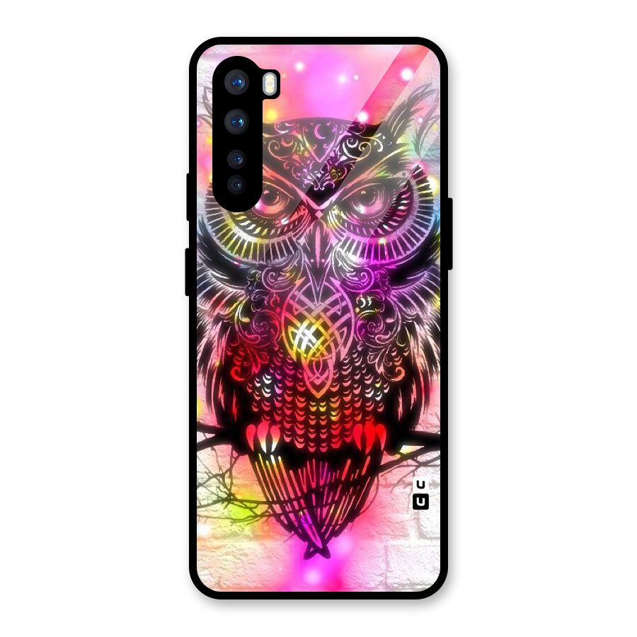 Colourful Owl Glass Back Case for OnePlus Nord