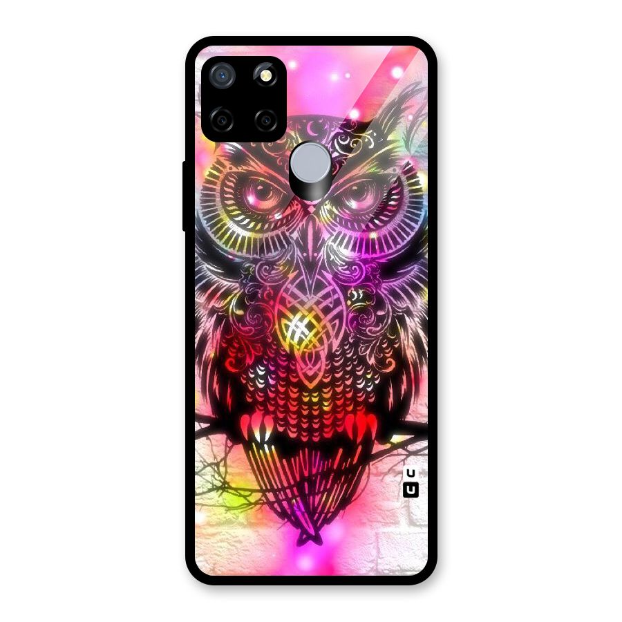 Colourful Owl Glass Back Case for Realme C12