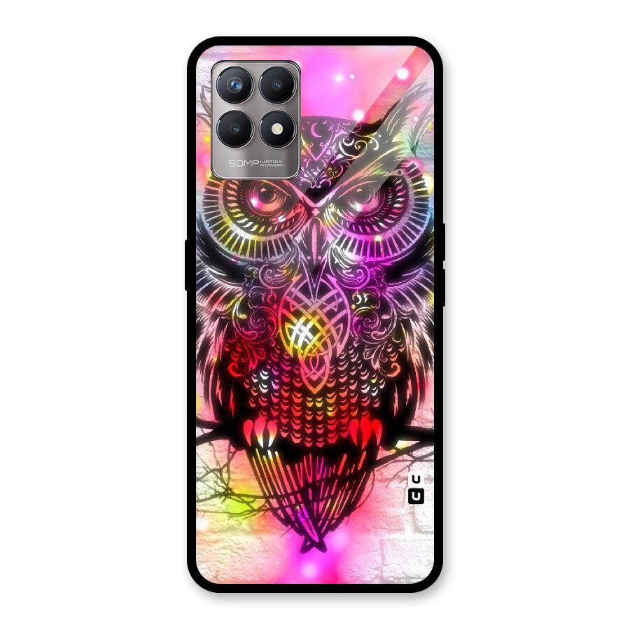 Colourful Owl Glass Back Case for Realme Narzo 50