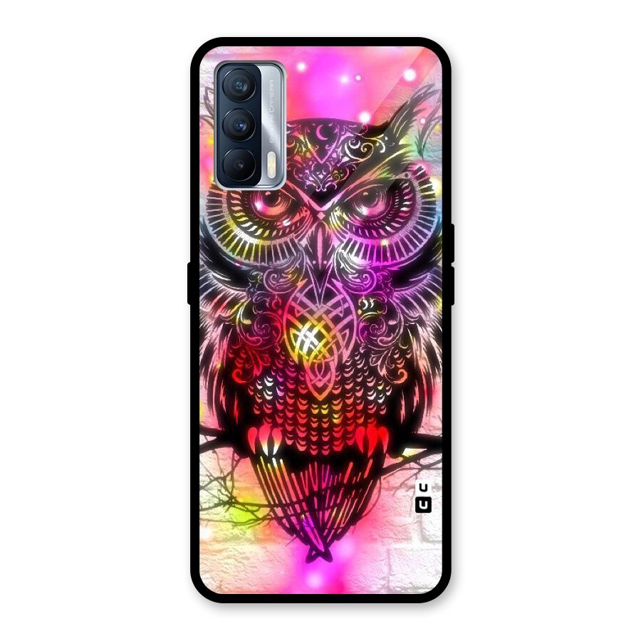 Colourful Owl Glass Back Case for Realme X7