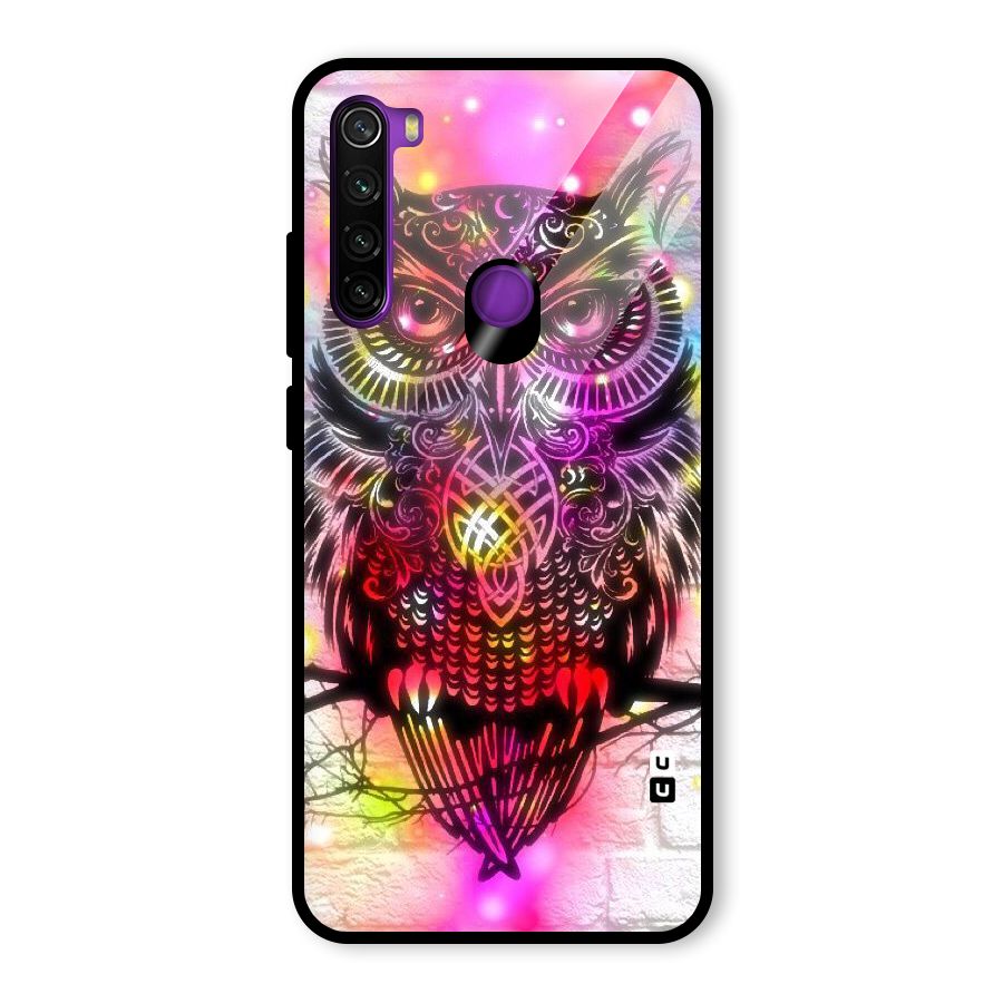 Colourful Owl Glass Back Case for Redmi Note 8