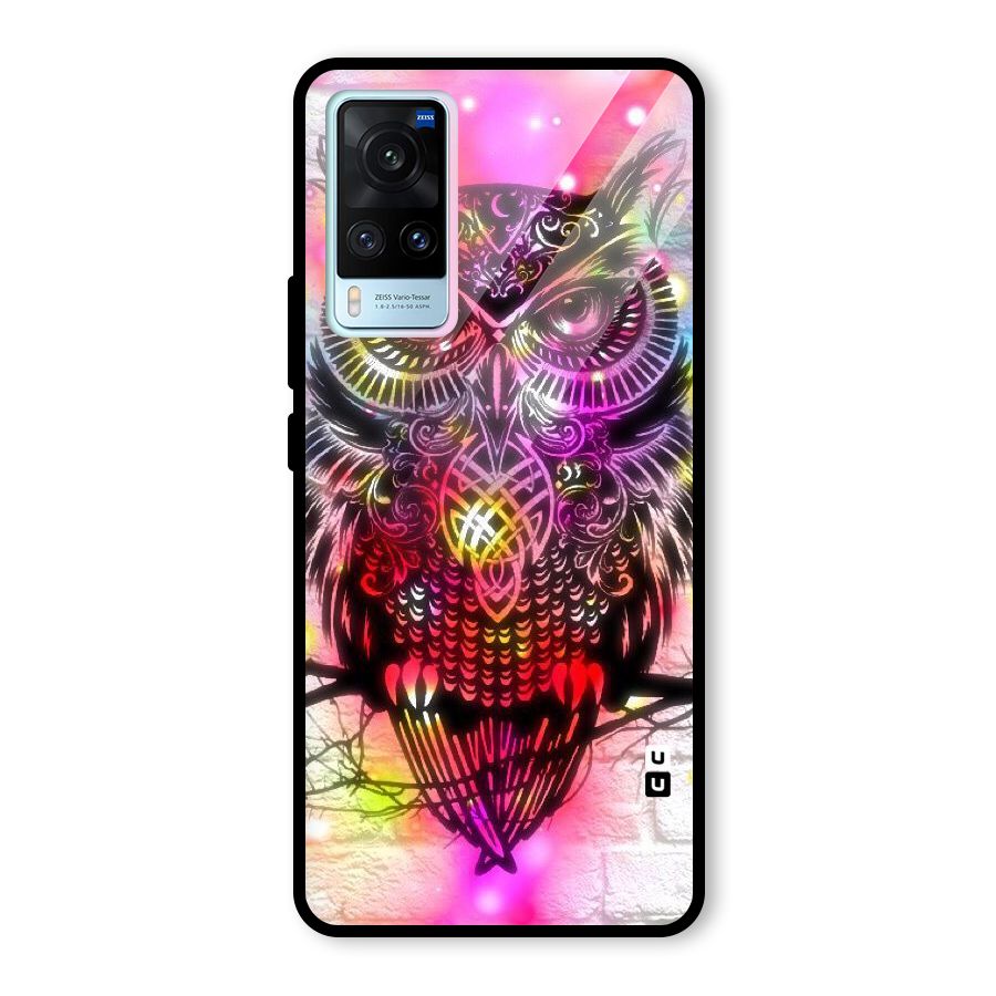 Colourful Owl Glass Back Case for Vivo X60