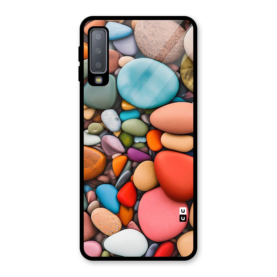 Colourful Stones Glass Back Case for Galaxy A7 (2018)