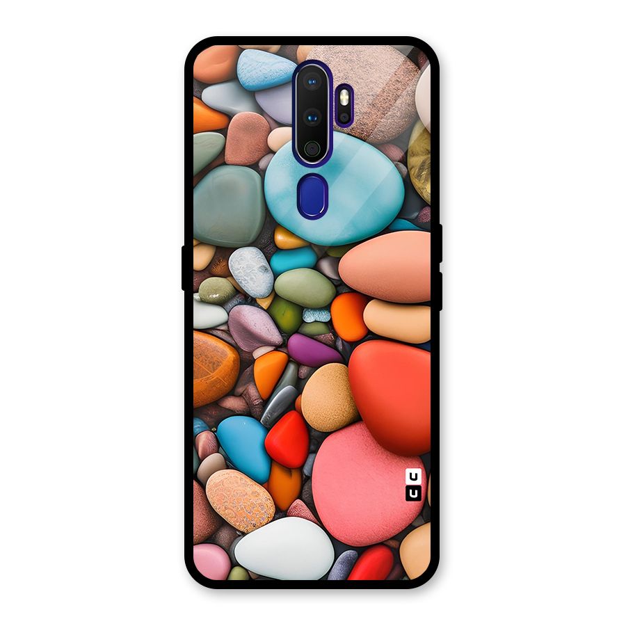Colourful Stones Glass Back Case for Oppo A9 (2020)