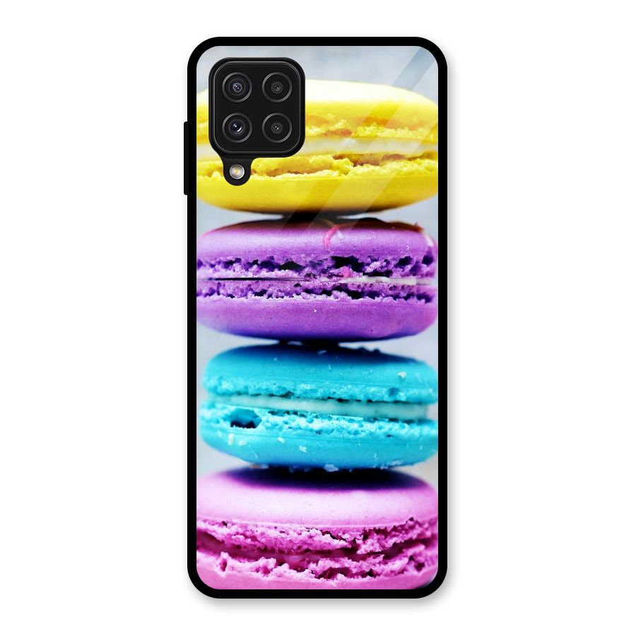 Colourful Whoopie Pies Glass Back Case for Galaxy A22 4G