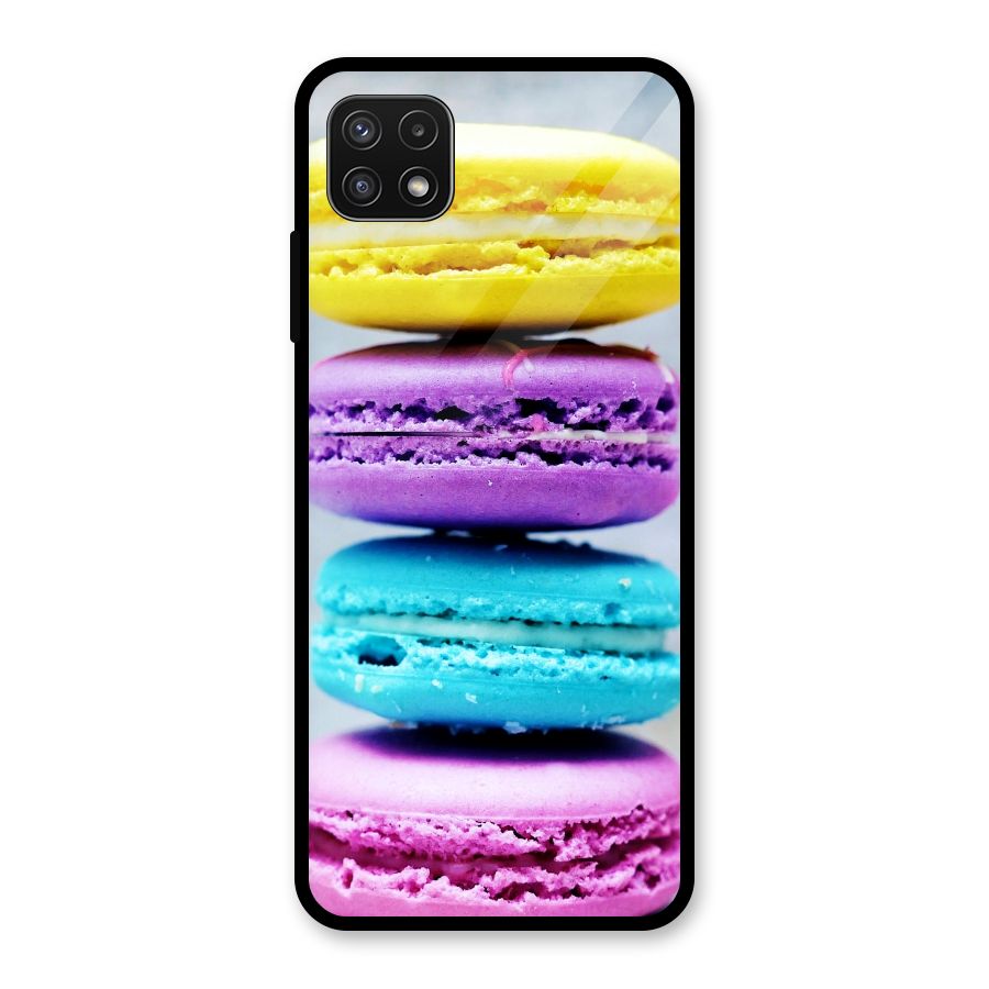 Colourful Whoopie Pies Glass Back Case for Galaxy A22 5G