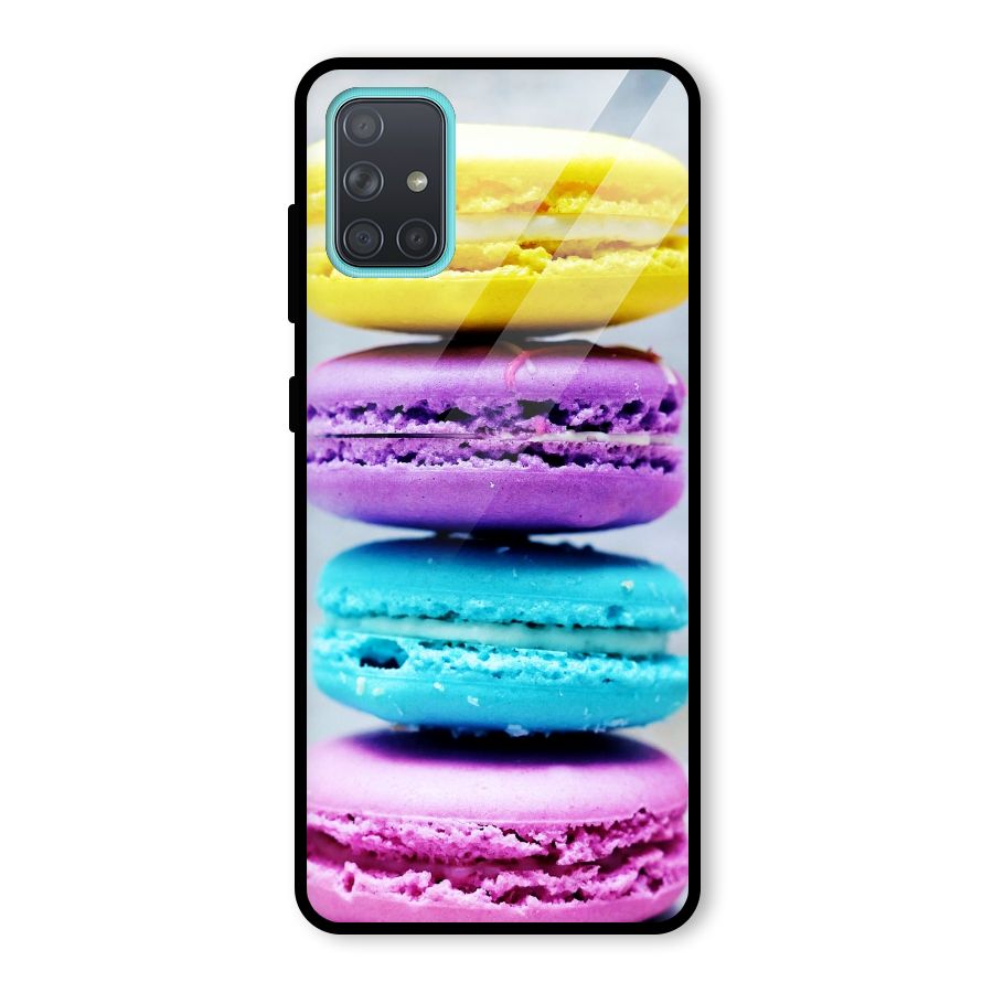 Colourful Whoopie Pies Glass Back Case for Galaxy A71