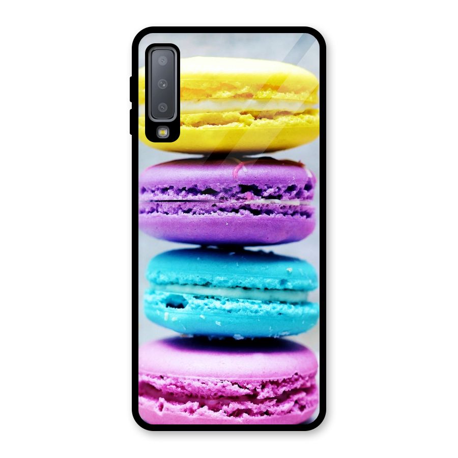 Colourful Whoopie Pies Glass Back Case for Galaxy A7 (2018)