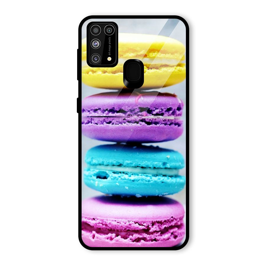 Colourful Whoopie Pies Glass Back Case for Galaxy M31
