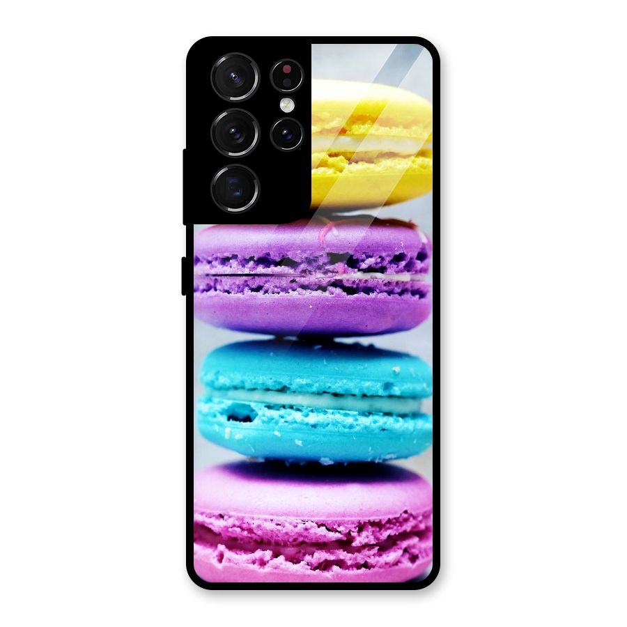 Colourful Whoopie Pies Glass Back Case for Galaxy S21 Ultra 5G