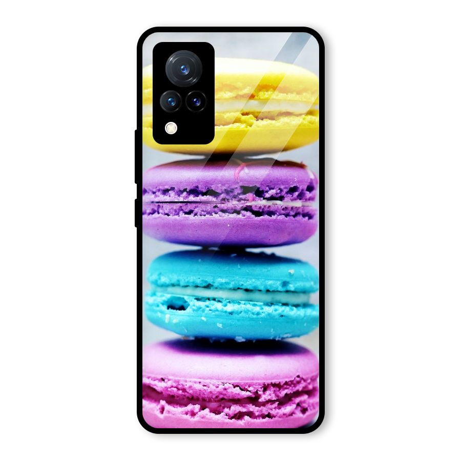 Colourful Whoopie Pies Glass Back Case for Vivo V21 5G