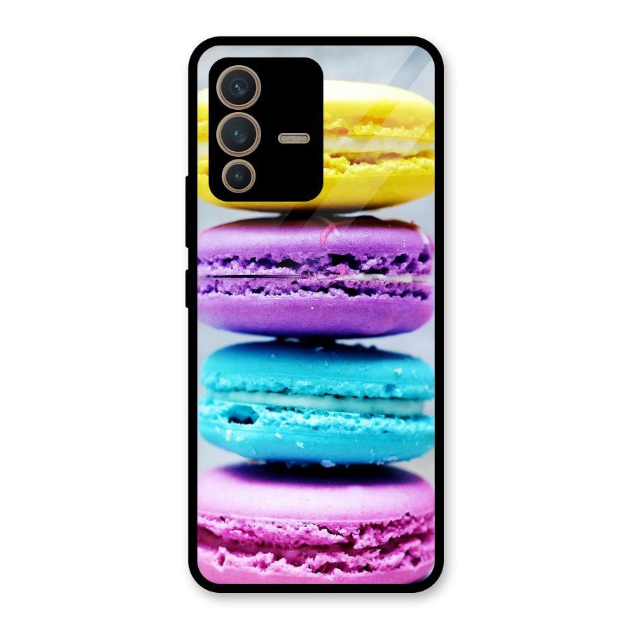 Colourful Whoopie Pies Glass Back Case for Vivo V23 5G
