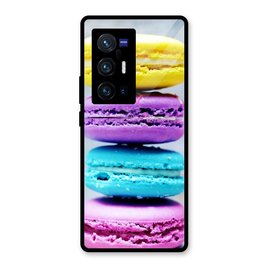 Colourful Whoopie Pies Glass Back Case for Vivo X70 Pro Plus