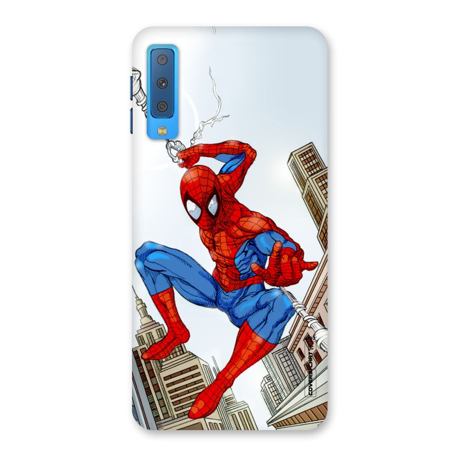 Comic Spider Man Back Case for Galaxy A7 (2018)