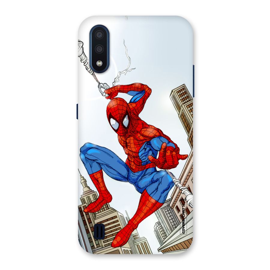 Comic Spider Man Back Case for Galaxy M01