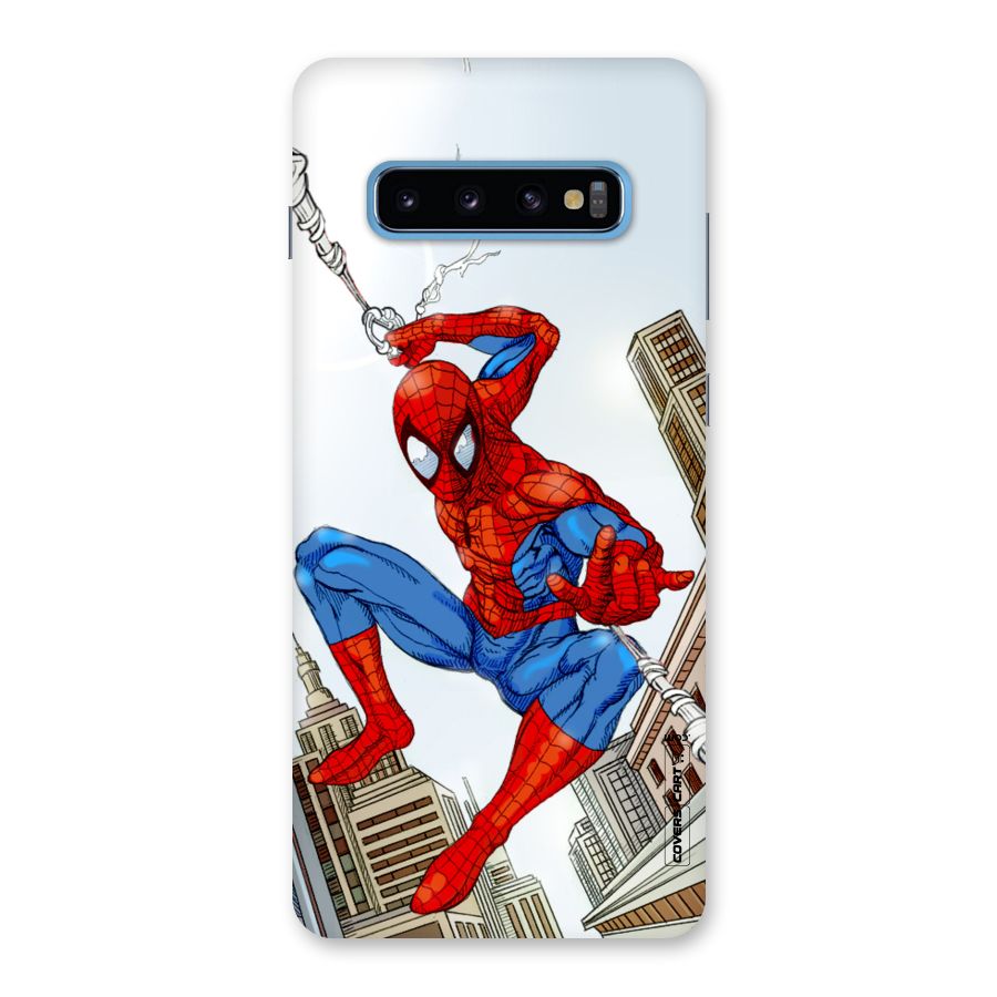 Comic Spider Man Back Case for Galaxy S10 Plus