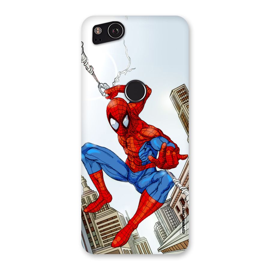 Comic Spider Man Back Case for Google Pixel 2