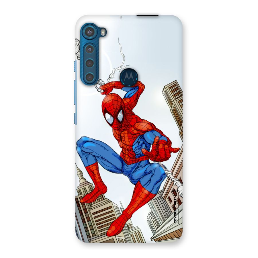 Comic Spider Man Back Case for Motorola One Fusion Plus