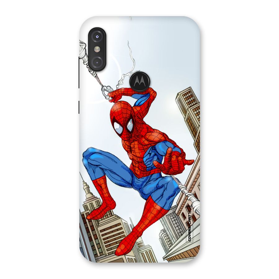Comic Spider Man Back Case for Motorola One Power