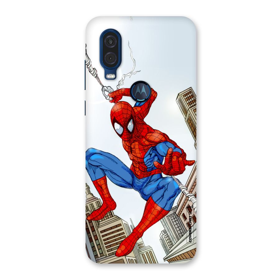Comic Spider Man Back Case for Motorola One Vision