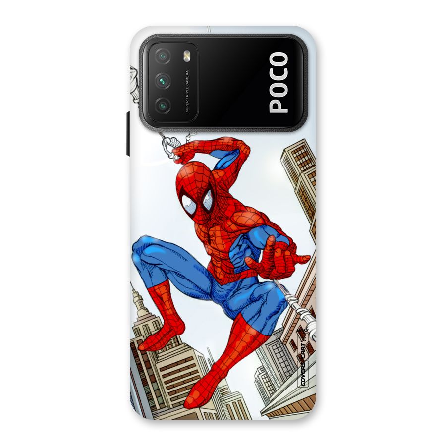 Comic Spider Man Back Case for Poco M3