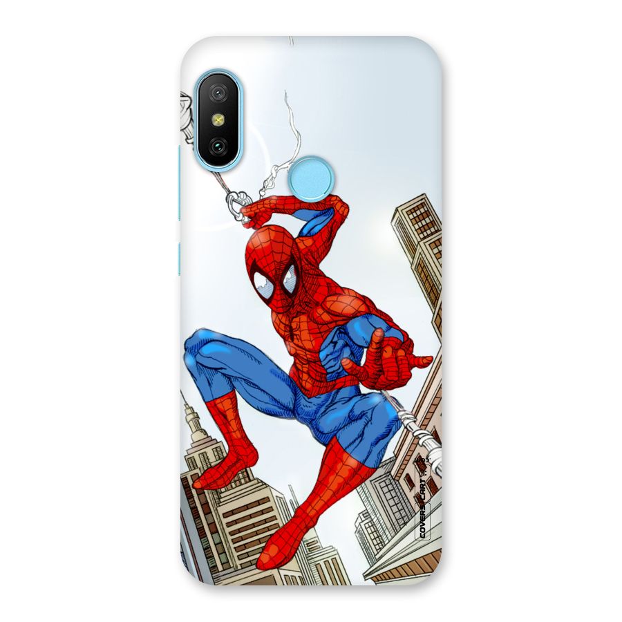 Comic Spider Man Back Case for Redmi 6 Pro