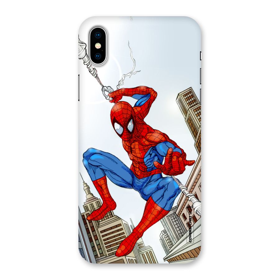 Comic Spider Man Back Case for iPhone XS