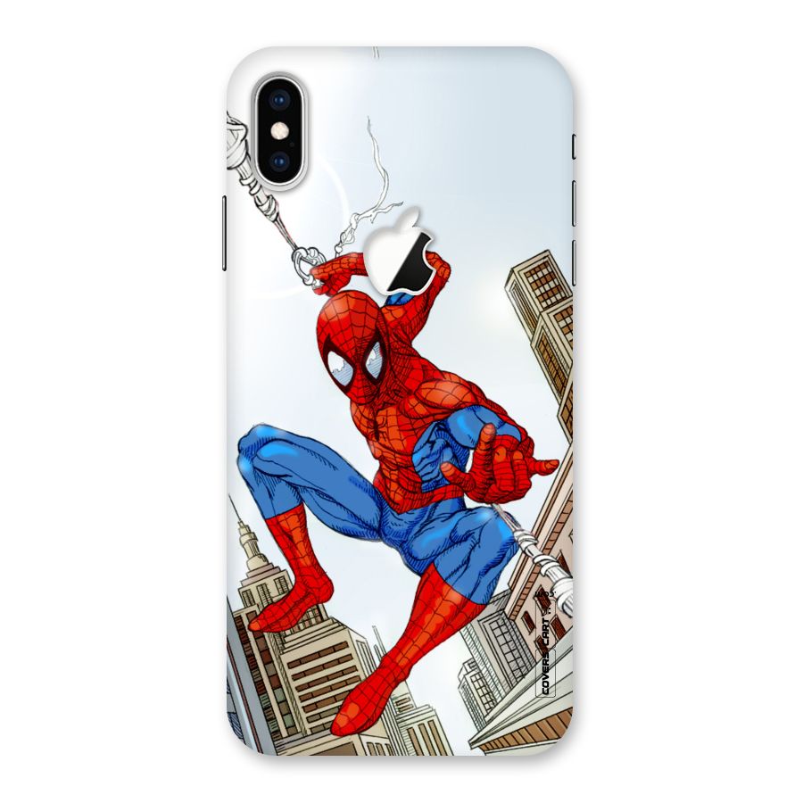 Comic Spider Man Back Case for iPhone XS Max Apple Cut