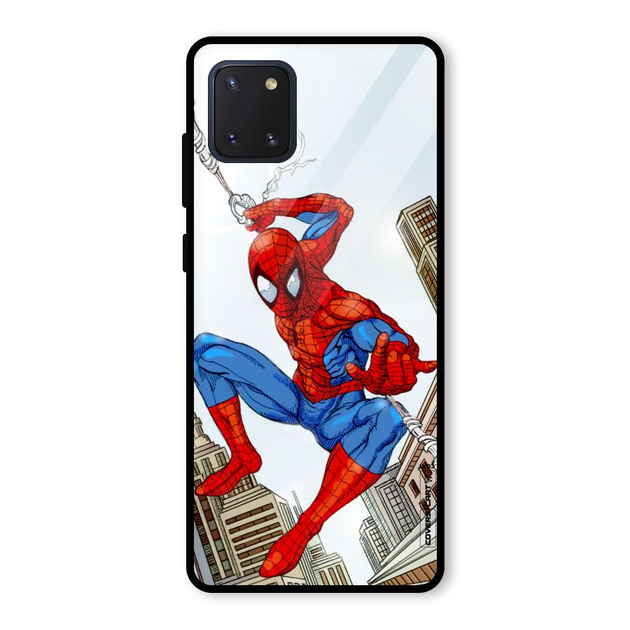 Comic Spider Man Glass Back Case for Galaxy Note 10 Lite