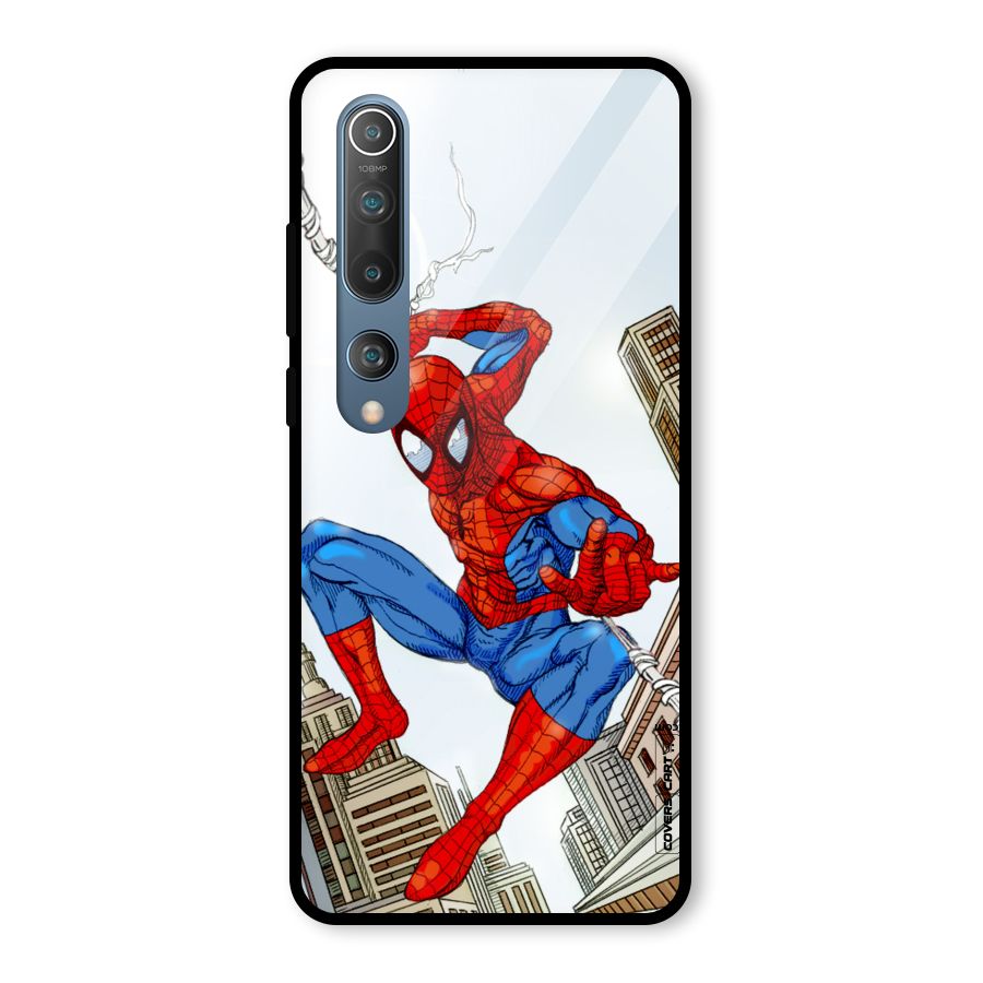 Comic Spider Man Glass Back Case for Mi 10