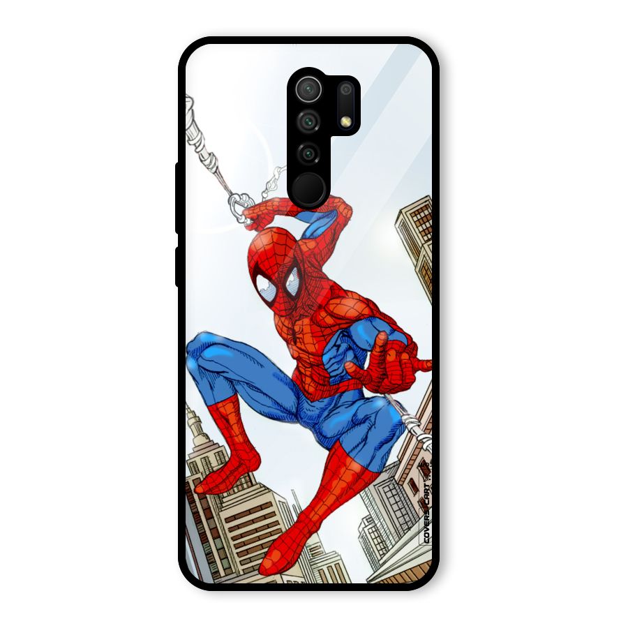Comic Spider Man Glass Back Case for Poco M2