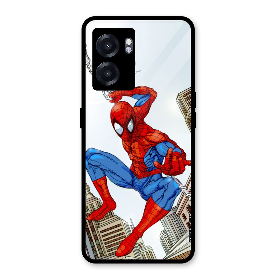 Comic Spider Man Glass Back Case for Realme Narzo 50 5G