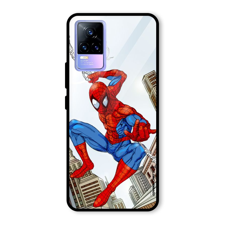 Comic Spider Man Glass Back Case for Vivo Y73