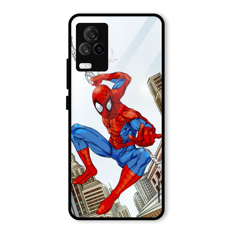 Comic Spider Man Glass Back Case for Vivo iQOO 7 Legend 5G