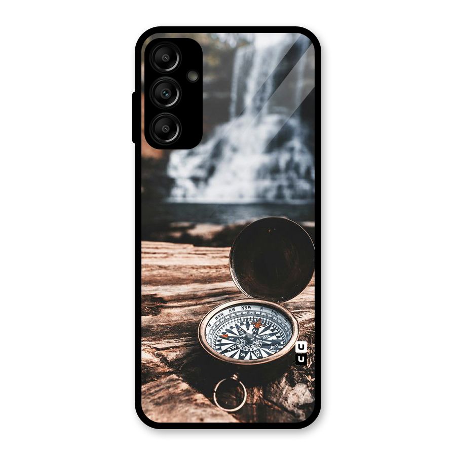 Compass Travel Glass Back Case for Galaxy A14 5G
