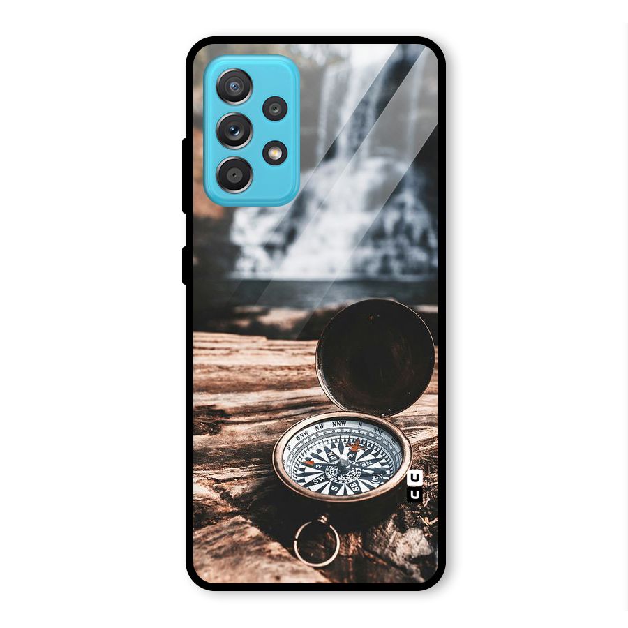 Compass Travel Glass Back Case for Galaxy A52