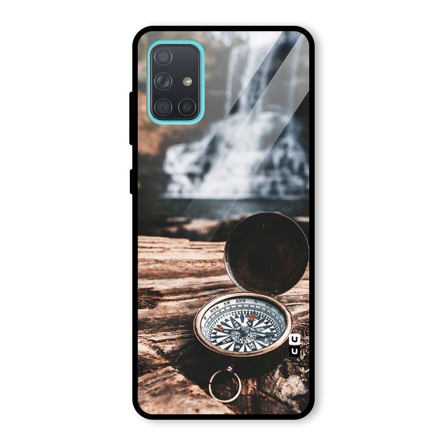 Compass Travel Glass Back Case for Galaxy A71
