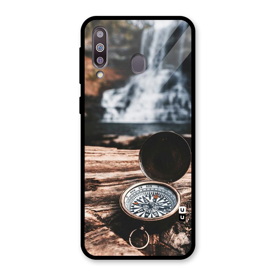 Compass Travel Glass Back Case for Galaxy M30
