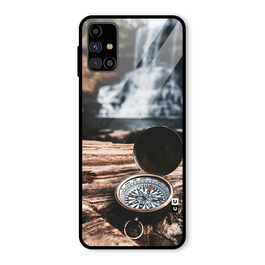 Compass Travel Glass Back Case for Galaxy M31s