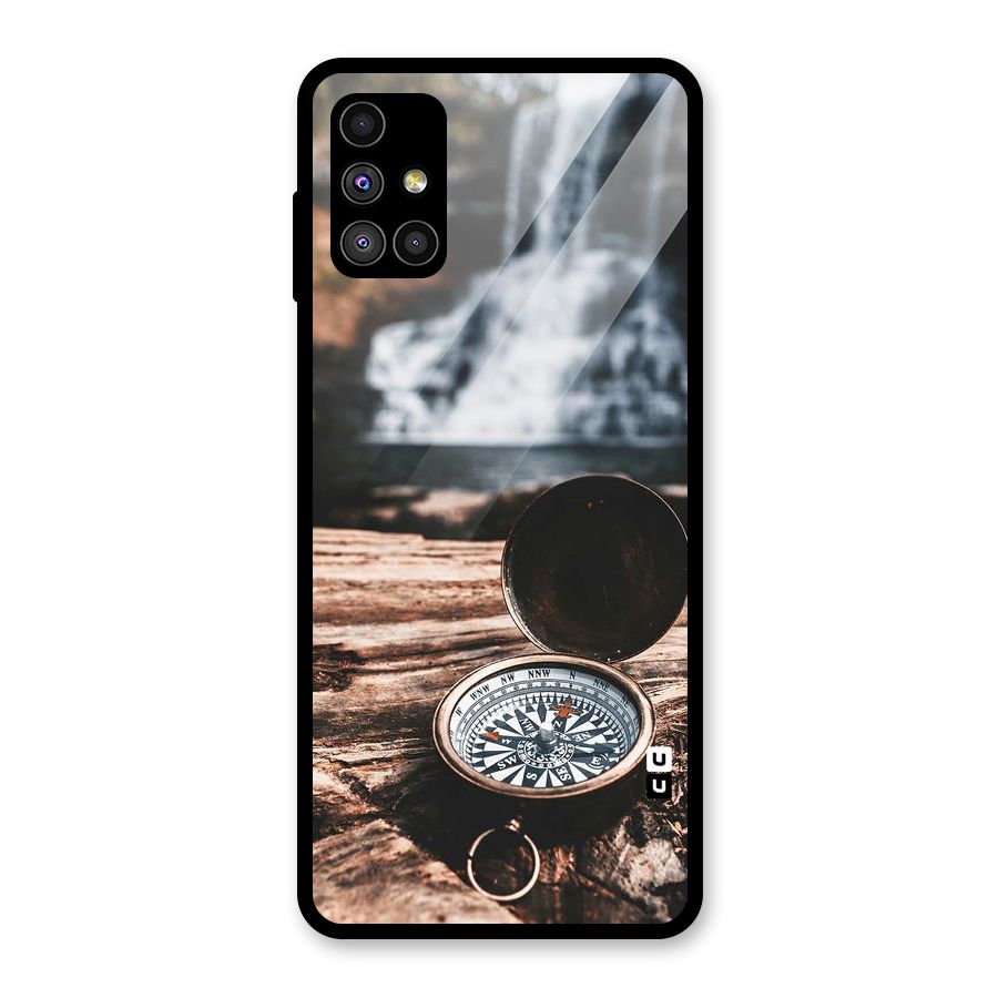 Compass Travel Glass Back Case for Galaxy M51