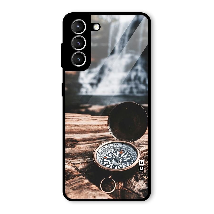 Compass Travel Glass Back Case for Galaxy S21 5G