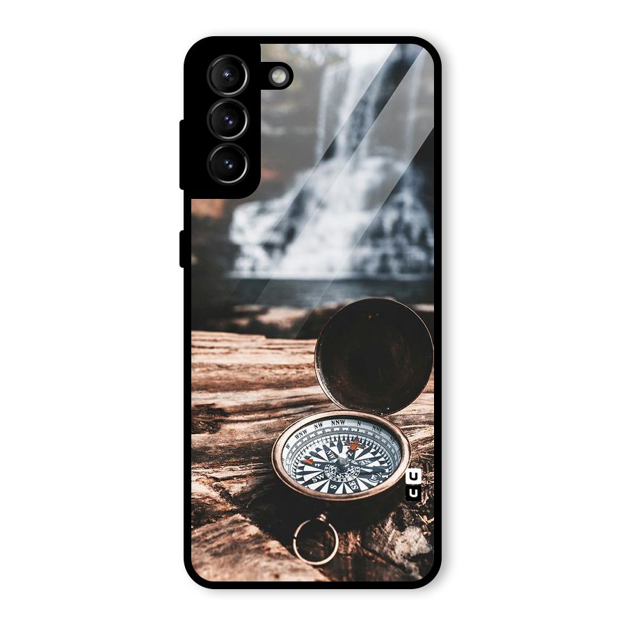 Compass Travel Glass Back Case for Galaxy S21 Plus