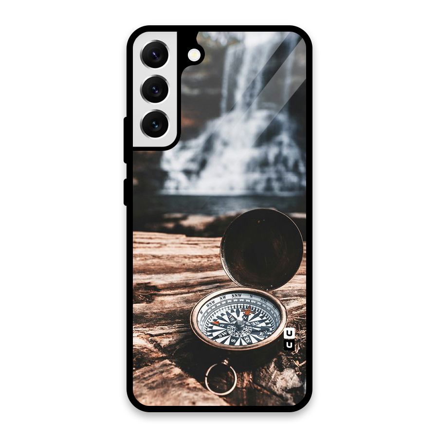 Compass Travel Glass Back Case for Galaxy S22 Plus 5G
