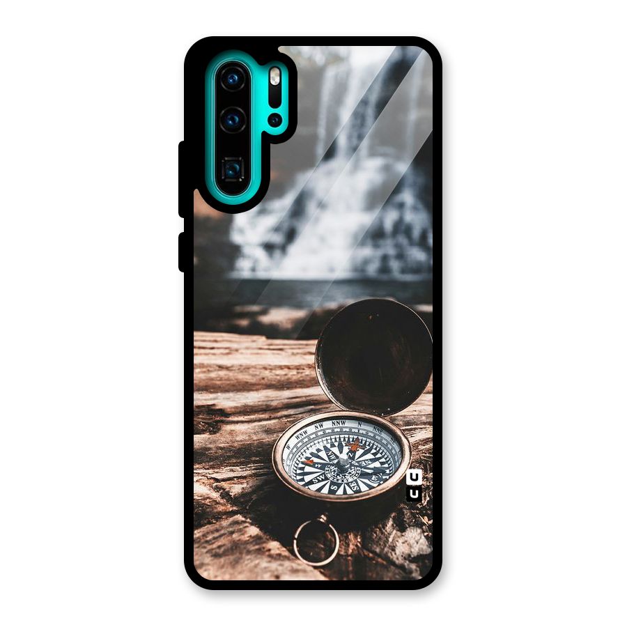Compass Travel Glass Back Case for Huawei P30 Pro