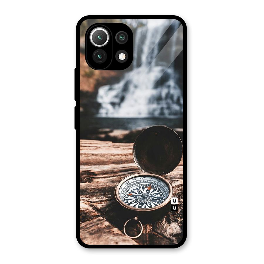 Compass Travel Glass Back Case for Mi 11 Lite