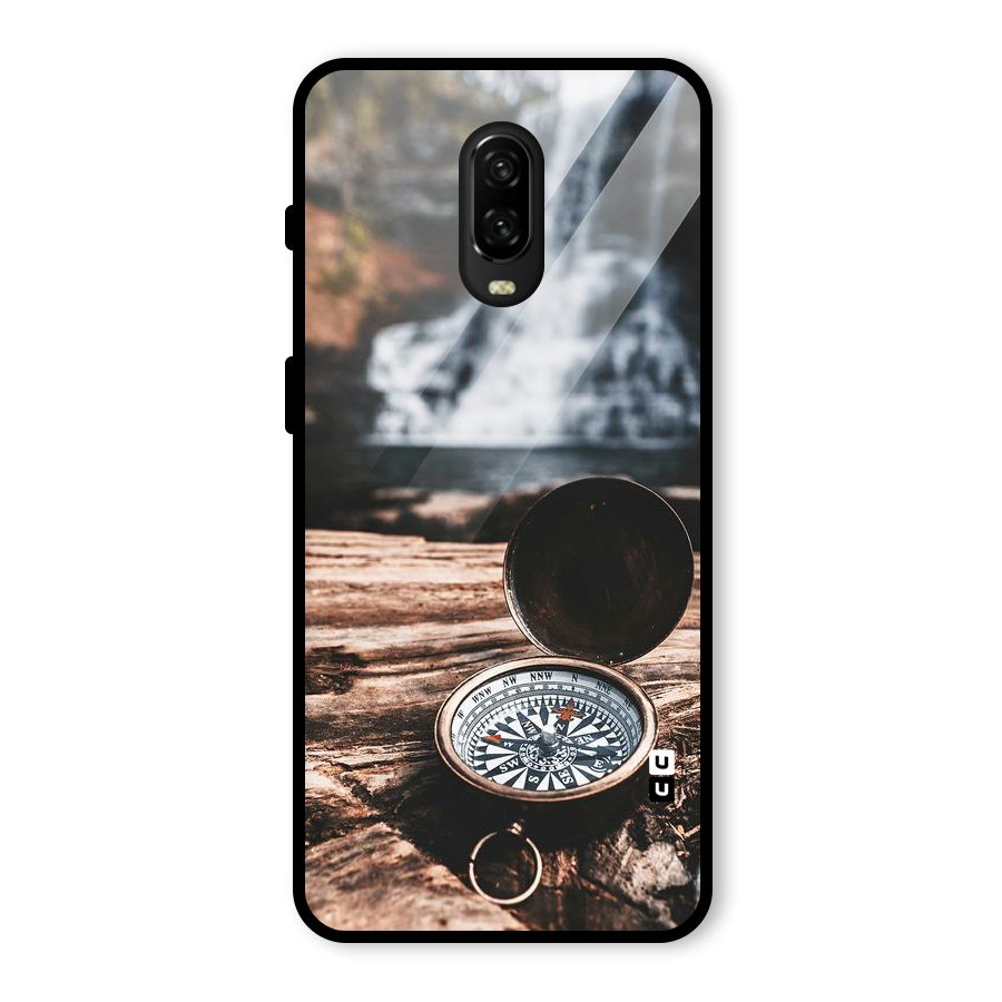 Compass Travel Glass Back Case for OnePlus 6T