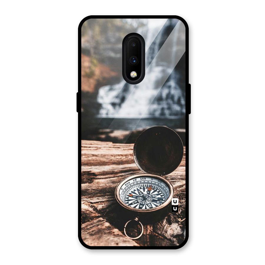 Compass Travel Glass Back Case for OnePlus 7